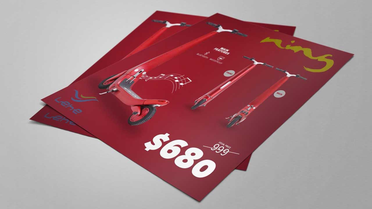 Scooter flyer print sample