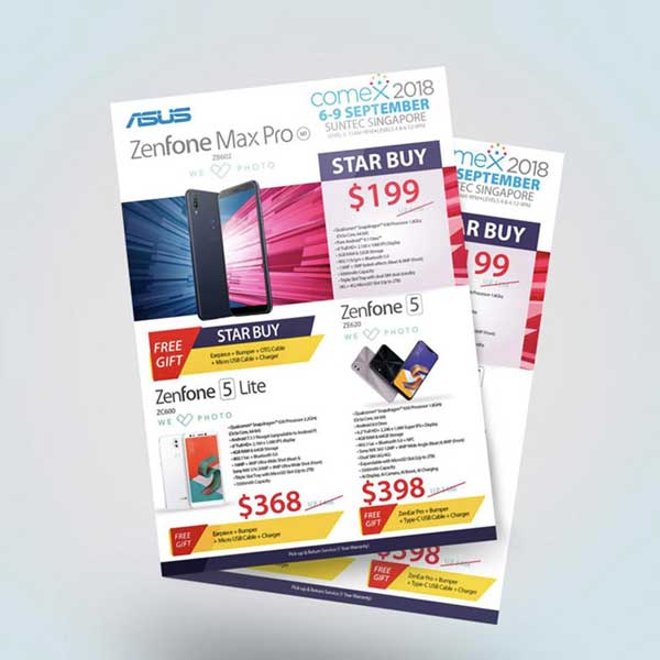 ASUS flyer print sample