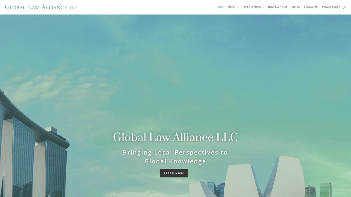 Global Law Alliance website mockup