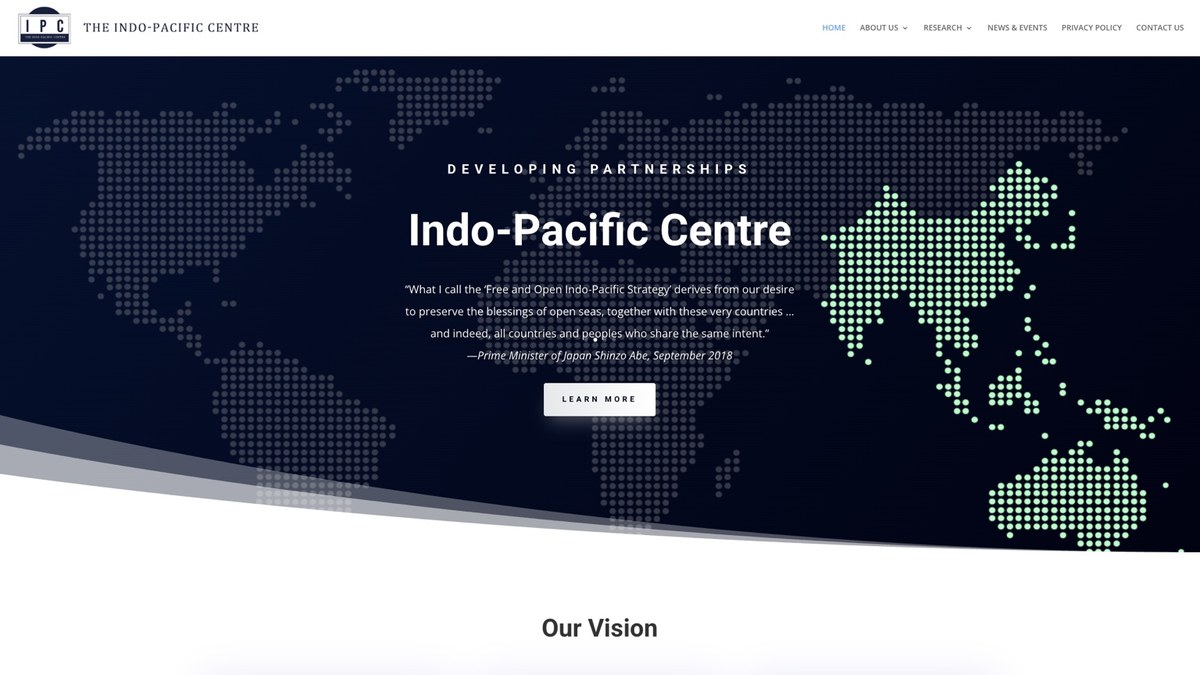 Indo-Pacific Centre website mockup